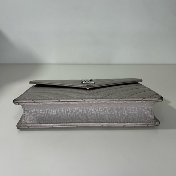 Saint Laurent YSL Cassandre Envelope WOC Wallet on Chain Leather Bag Purse - Picture 10 of 16